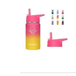 STACEGEELE Insulated Vacuum Water Bottle Spout Lid & Screw on Top Leak Proof